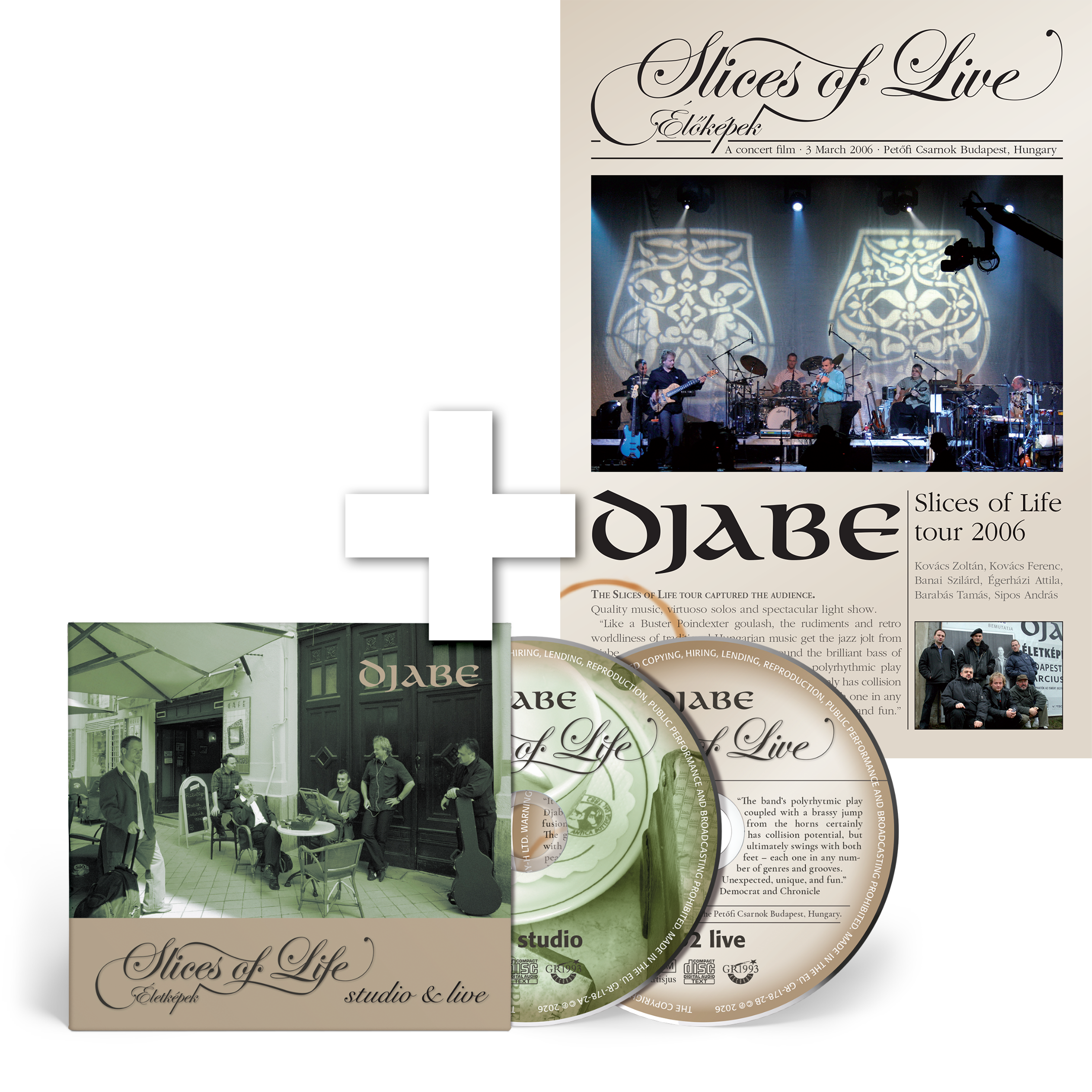Djabe: Slices of Life - studio & live + Slices of Live DVD boundle